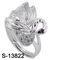 Neue Ankunft Modeschmuck Peafowl Form Silber Ring (S-13822)